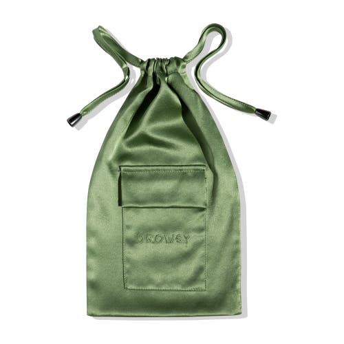 Shop Drowsy Sleep Co . Silk  Carry Pouch In Green Sapphire