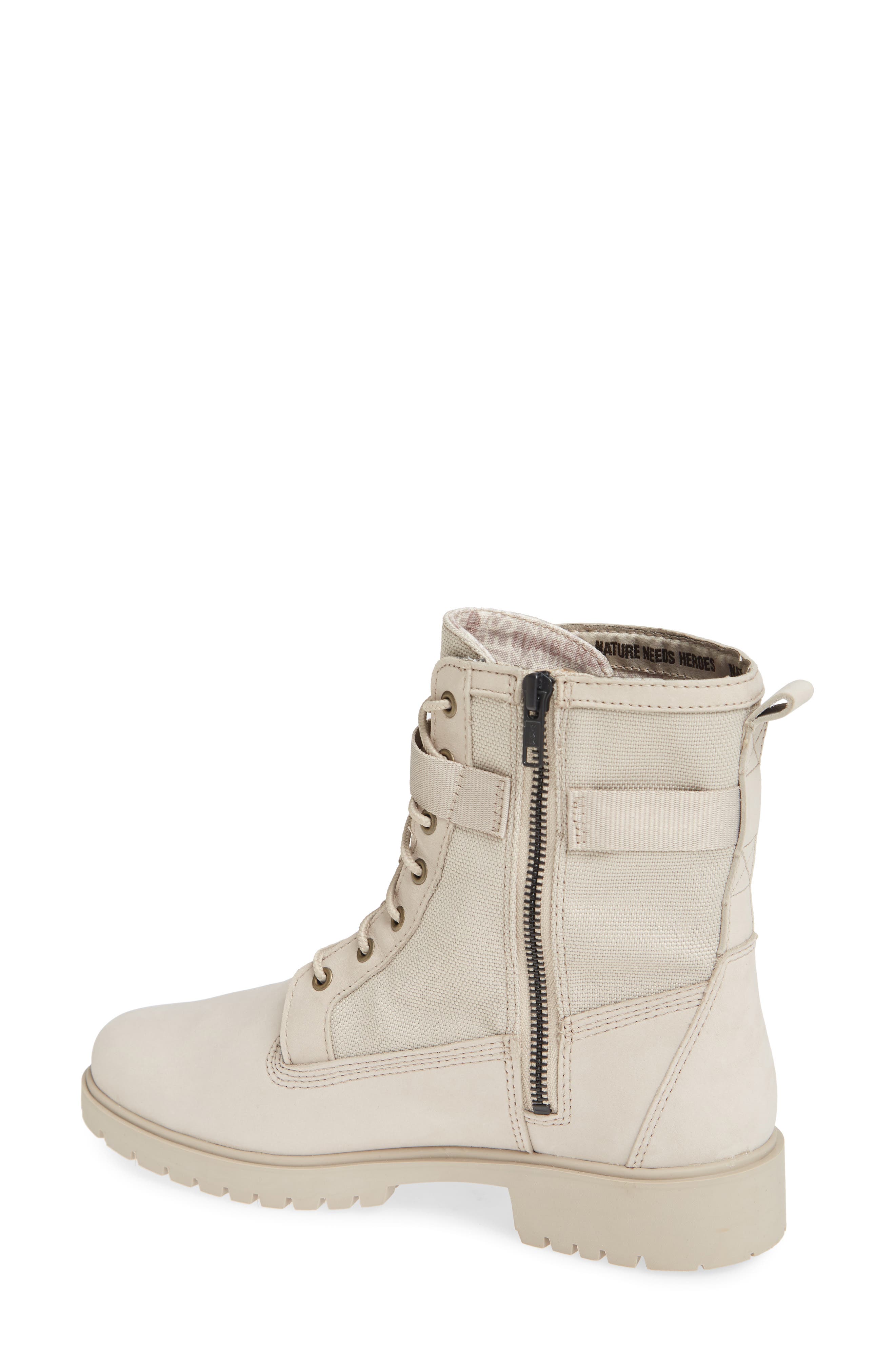 jayne fabric and leather waterproof side zip boot