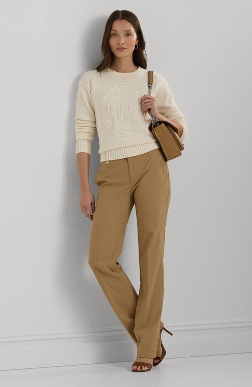 Shop Lauren Ralph Lauren Straight Leg Pants In Camel