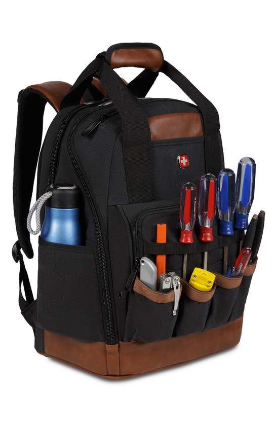 Shop Swissgear 2767 Work Pack Tool Backpack In Black/ Brn