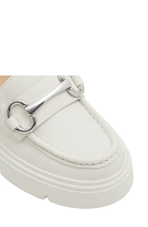 Shop Aldo Miska Platform Bit Loafer In White/bone