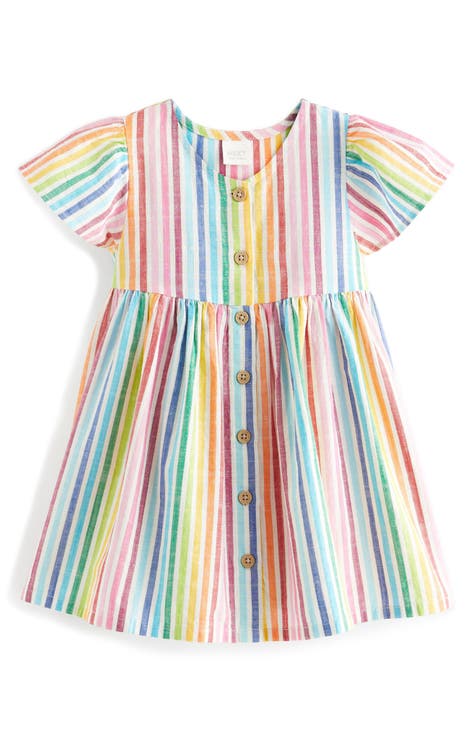Kids' Rainbow Stripe Cotton Dress (Toddler & Little Kid)