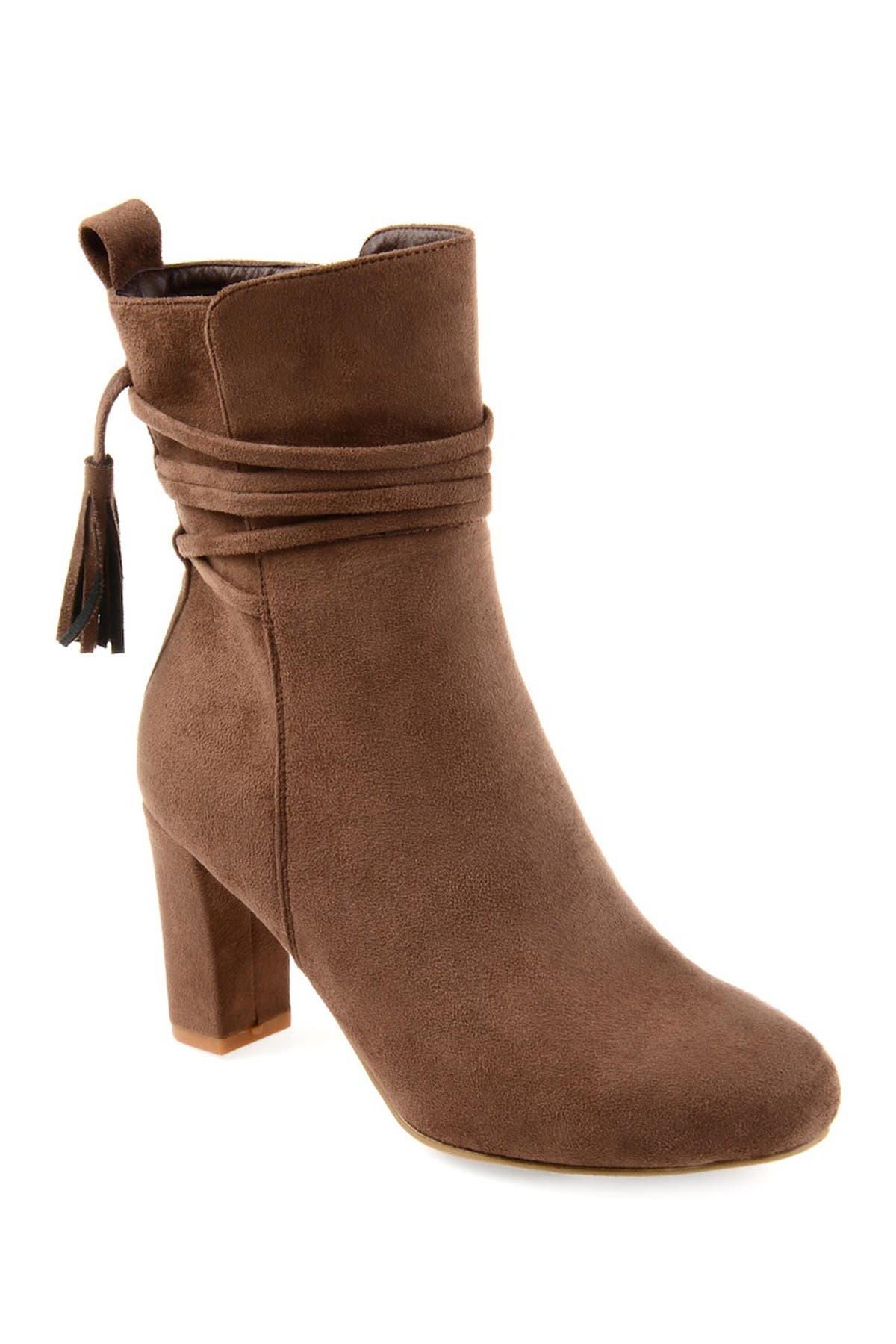 Journee Collection Zuri Tassel Ankle Bootie In Medium Beige