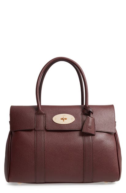 Mulberry Heritage Bayswater Leather Tote - Burgundy In Oxblood 