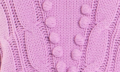 Shop English Factory Pompom Cable Stitch Sweater Vest In Pink