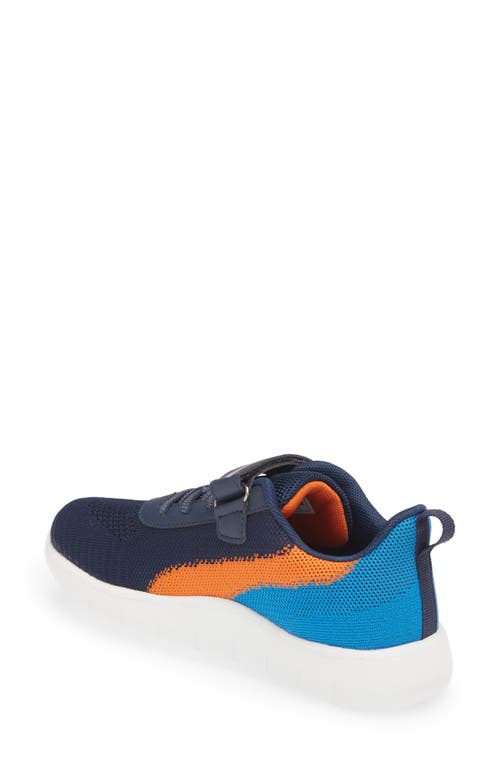 Shop Dream Pairs Knit Low Top Sneaker In Blue/navy/orange