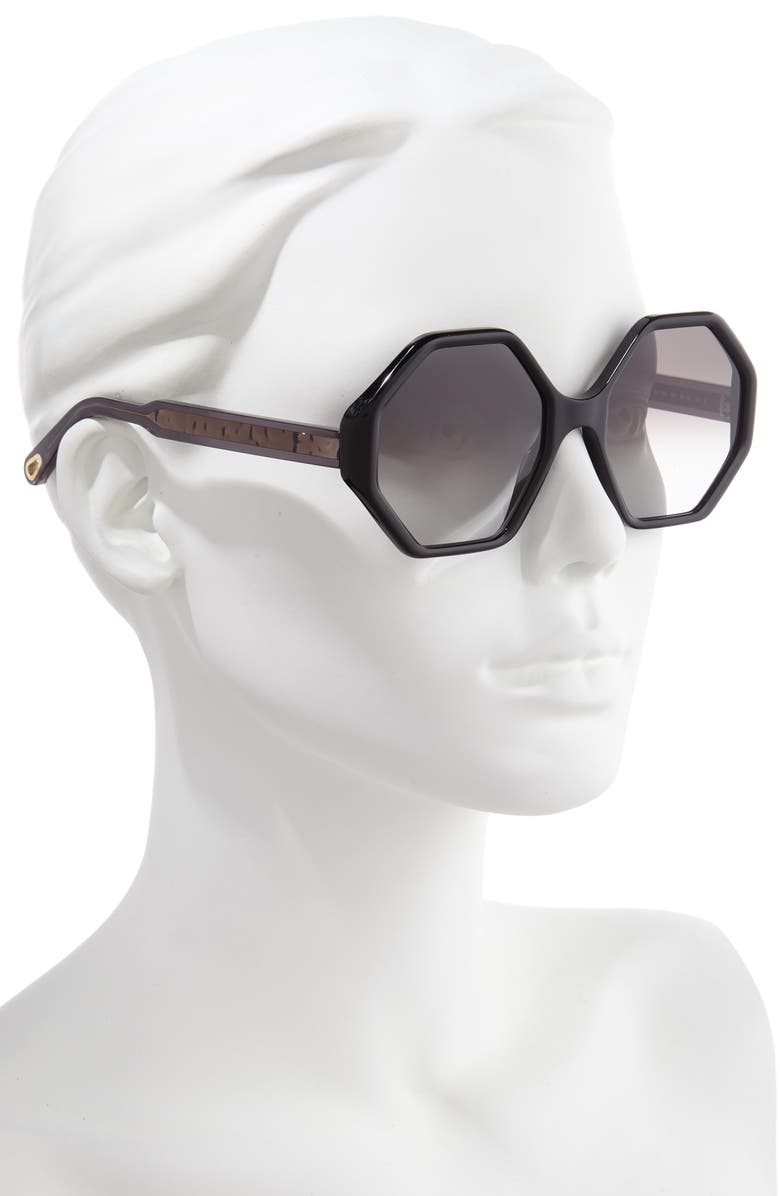 Chloé Willow 55mm Octagonal Sunglasses, Alternate, color, 