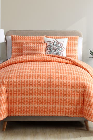 Vcny Home King Ezra Burnt Orange Reversible Comforter Set Orange Hautelook