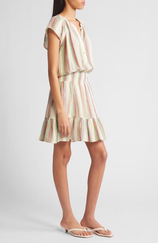 Shop Rails Augustine Stripe Linen Blend Dress In Palais Stripe