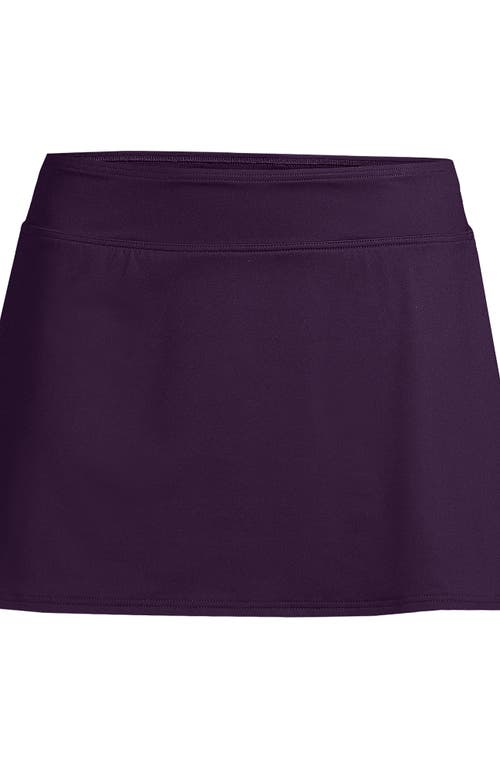 Shop Lands' End Tummy Control Skirt Swim Bottoms In Blackberry