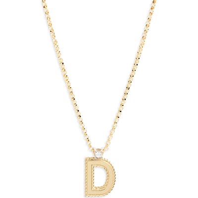 Roberto Coin Diamond Princess Letter Pendant Necklace