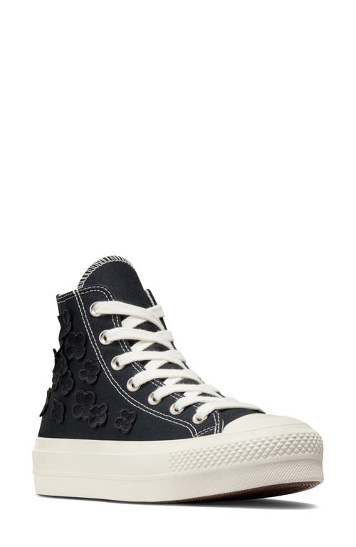 Converse Chuck Taylor® All Star® Lift High Top Platform Sneaker In Black/black/egret