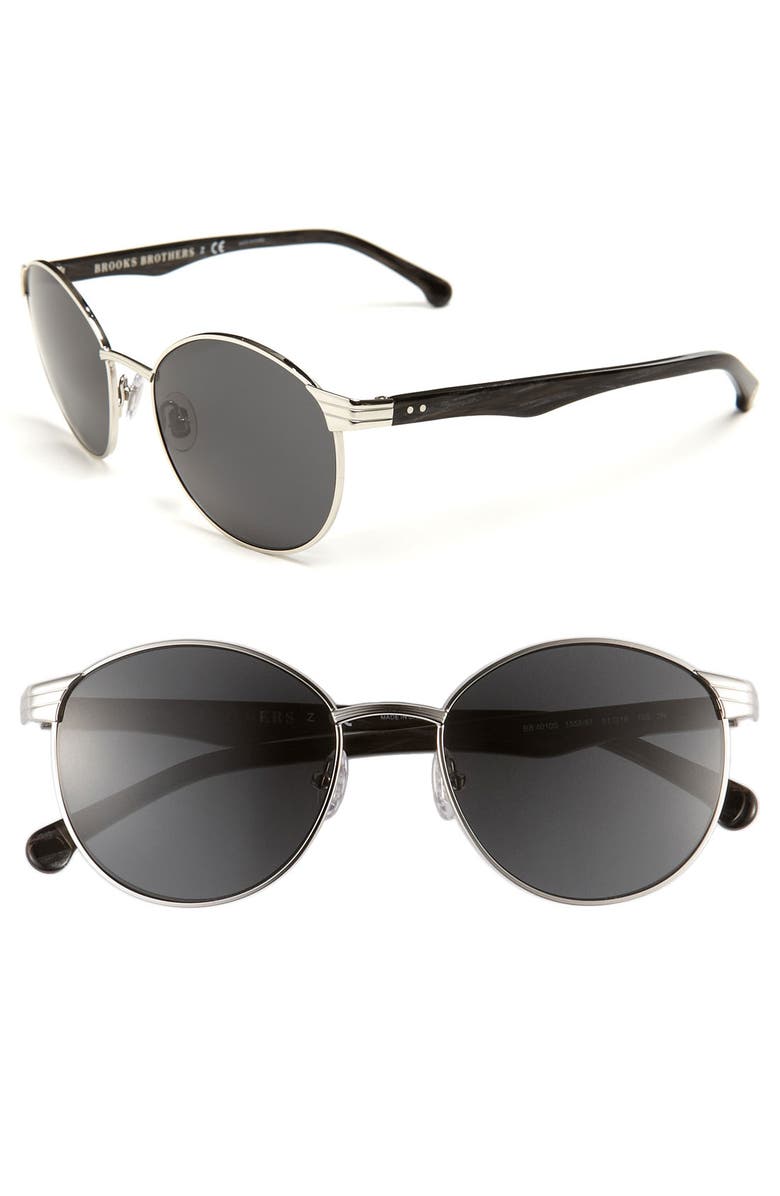 Brooks Brothers 51mm Round Metal Sunglasses | Nordstrom