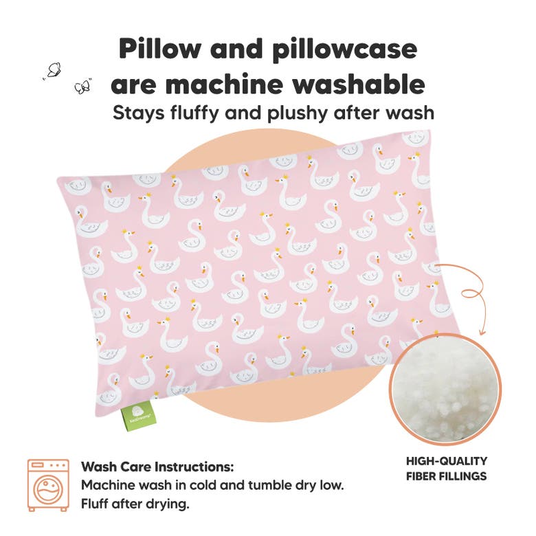 Shop Keababies Toddler Pillow With Pillowcase In Swan Lake