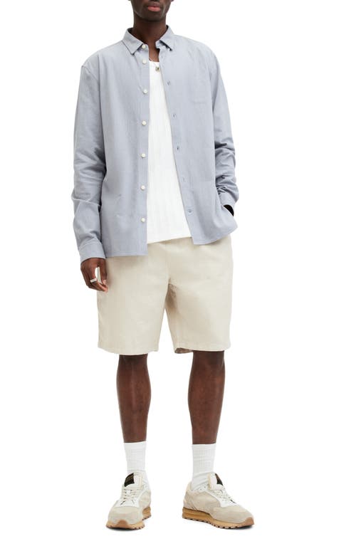 Shop Allsaints Lovell Slim Fit Button-up Shirt In Skyline Grey