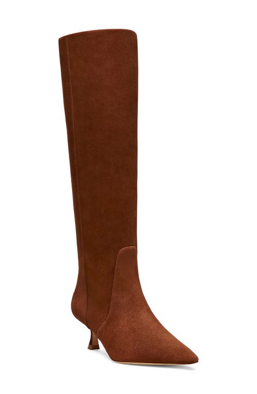 Shop Stuart Weitzman Naomi 50 Boot In Deep Coffee