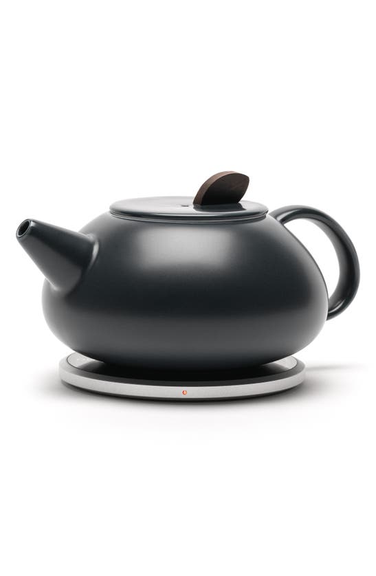 Ohom Leiph Ceramic Self-heating Teapot Set In Inkstone Black