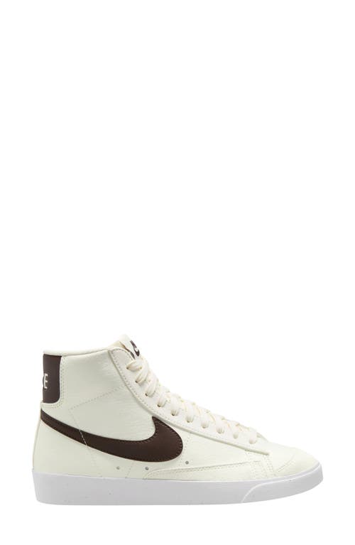 Nike Blazer Mid '77 Trainer In Sail/baroque Brown-white