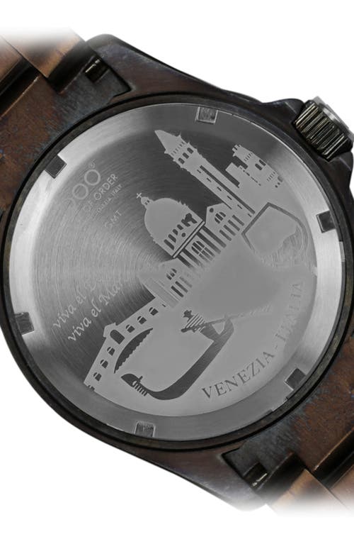 Out Of Order Swiss Movement Gmt Tokyo Shibuya Ultra Brushed Bracelet Watch, 44mm In Black/light Green