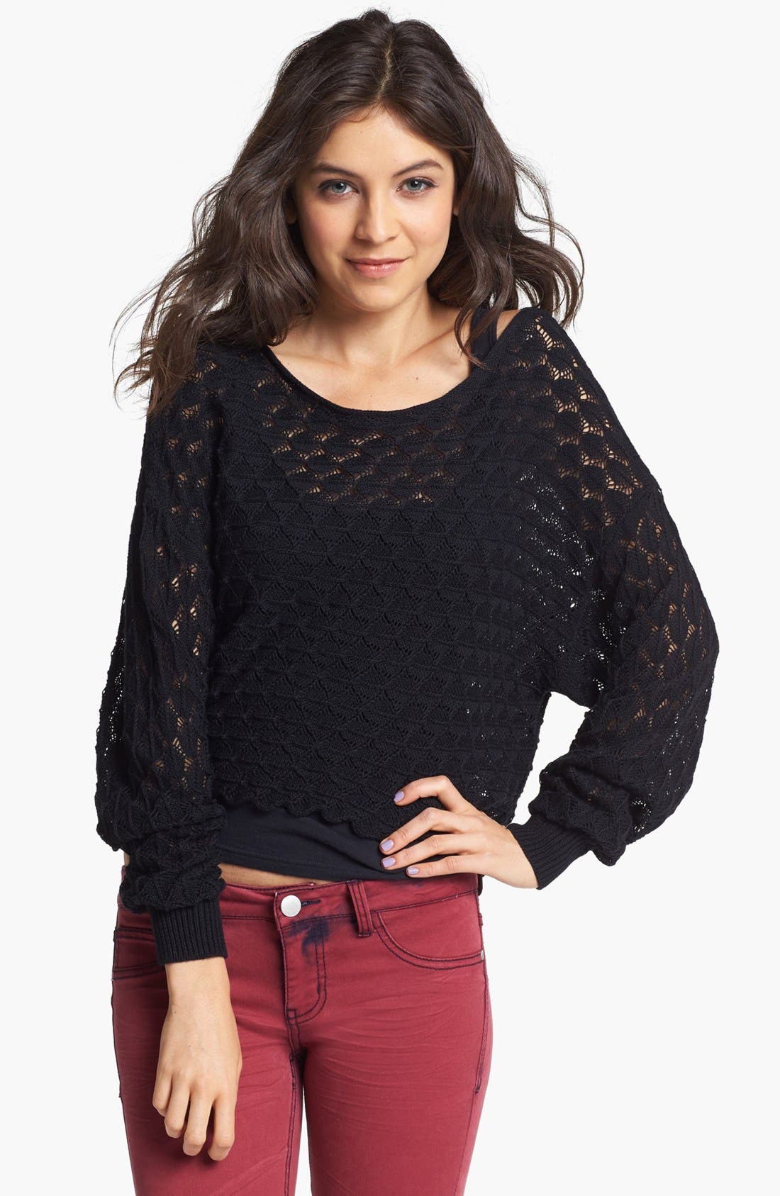 Original Frenchi Crop Sweater (Juniors) Nordstrom