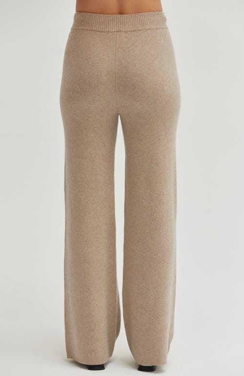 Shop Crescent Straight Leg Lounge Pants In Beige