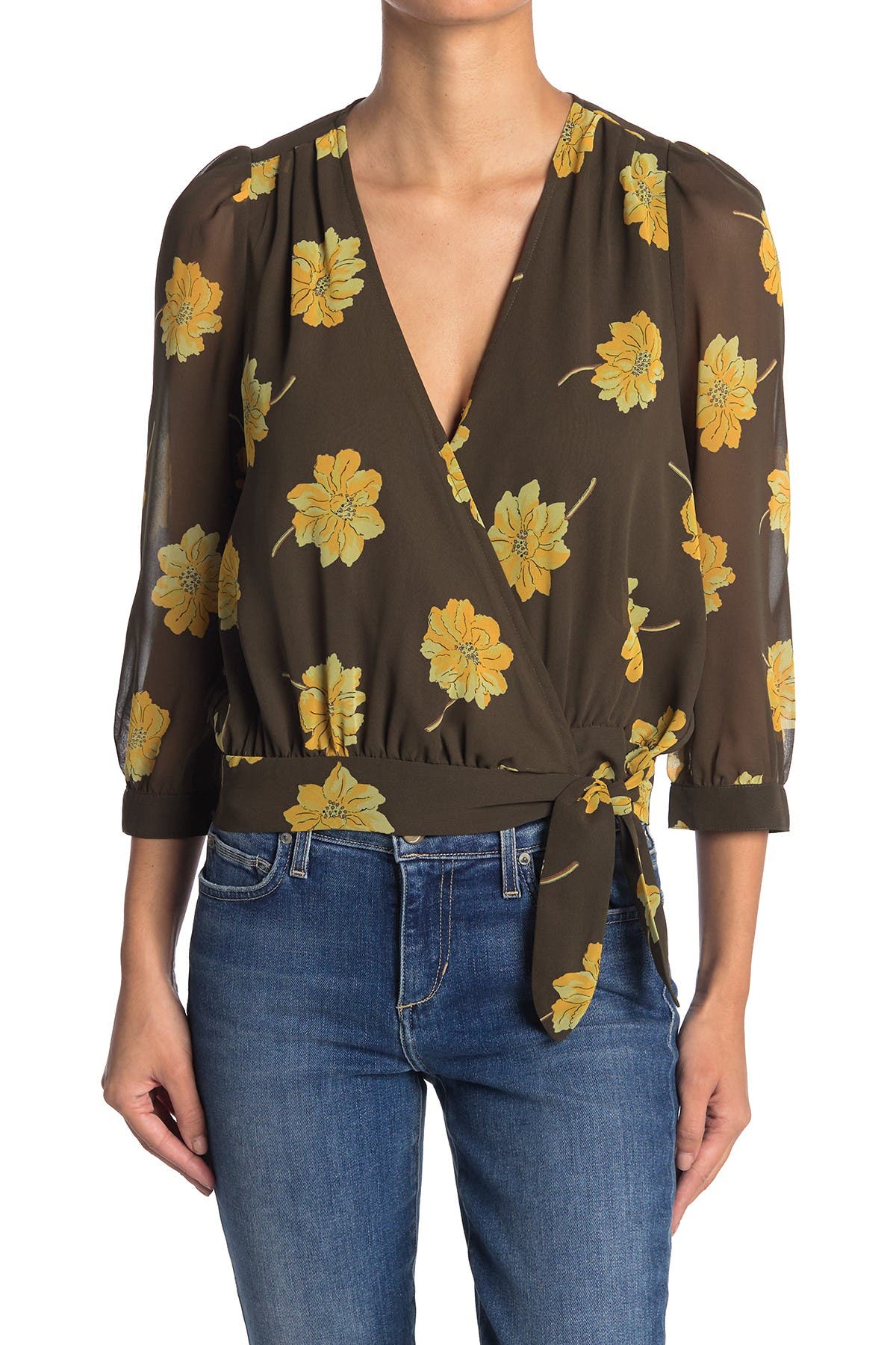 Madewell | Effie Floral Woven Wrap Top | Nordstrom Rack