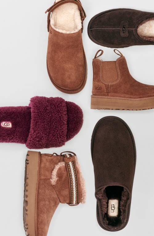 Shop Ugg(r) Cozetta Curly Genuine Shearling Slide Slipper In Thundercloud