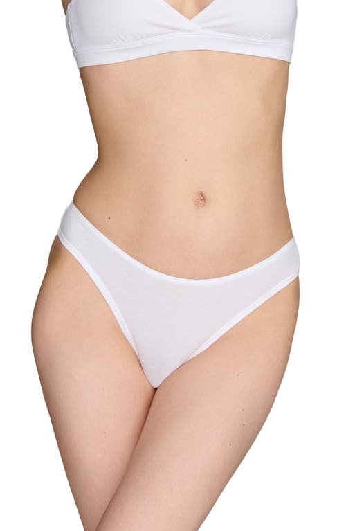 Shop Cuup The Cotton Thong In Salt