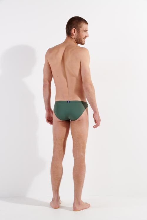 Shop Hom Nautical Cup Micro Brief In Khaki Green