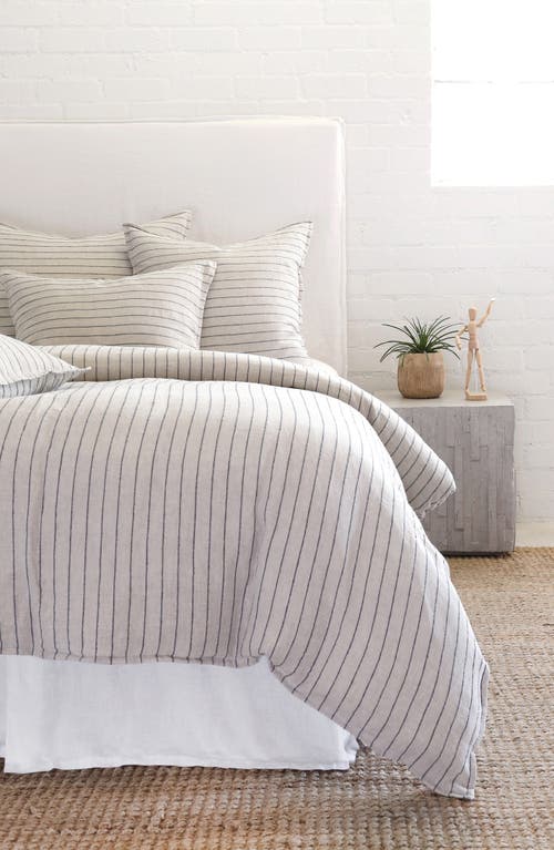 Shop Pom Pom At Home Blake Duvet Cover In Flax/midnight