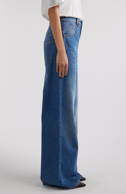 Shop Isabel Marant Lemony High Waist Wide Leg Jeans In Blue