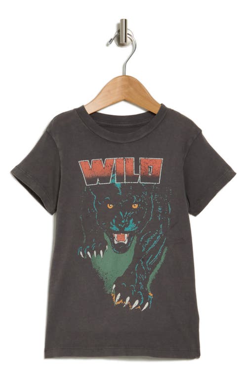 Tiny Whales Kids' Wild Child Cotton Graphic T-Shirt Mineral Black at Nordstrom,