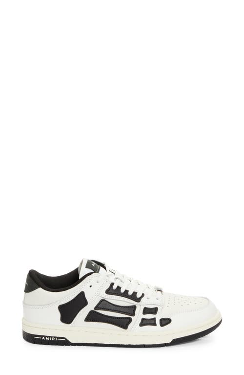 Amiri 'skel Top Low' White And Black Sneaker With Logo Patch On The Tongue And Contrasting Details On The In White Black