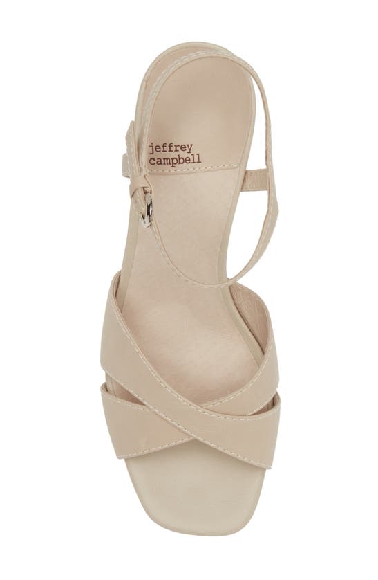 Shop Jeffrey Campbell Seraphin Ankle Strap Platform Sandal In Cream Tan Stack