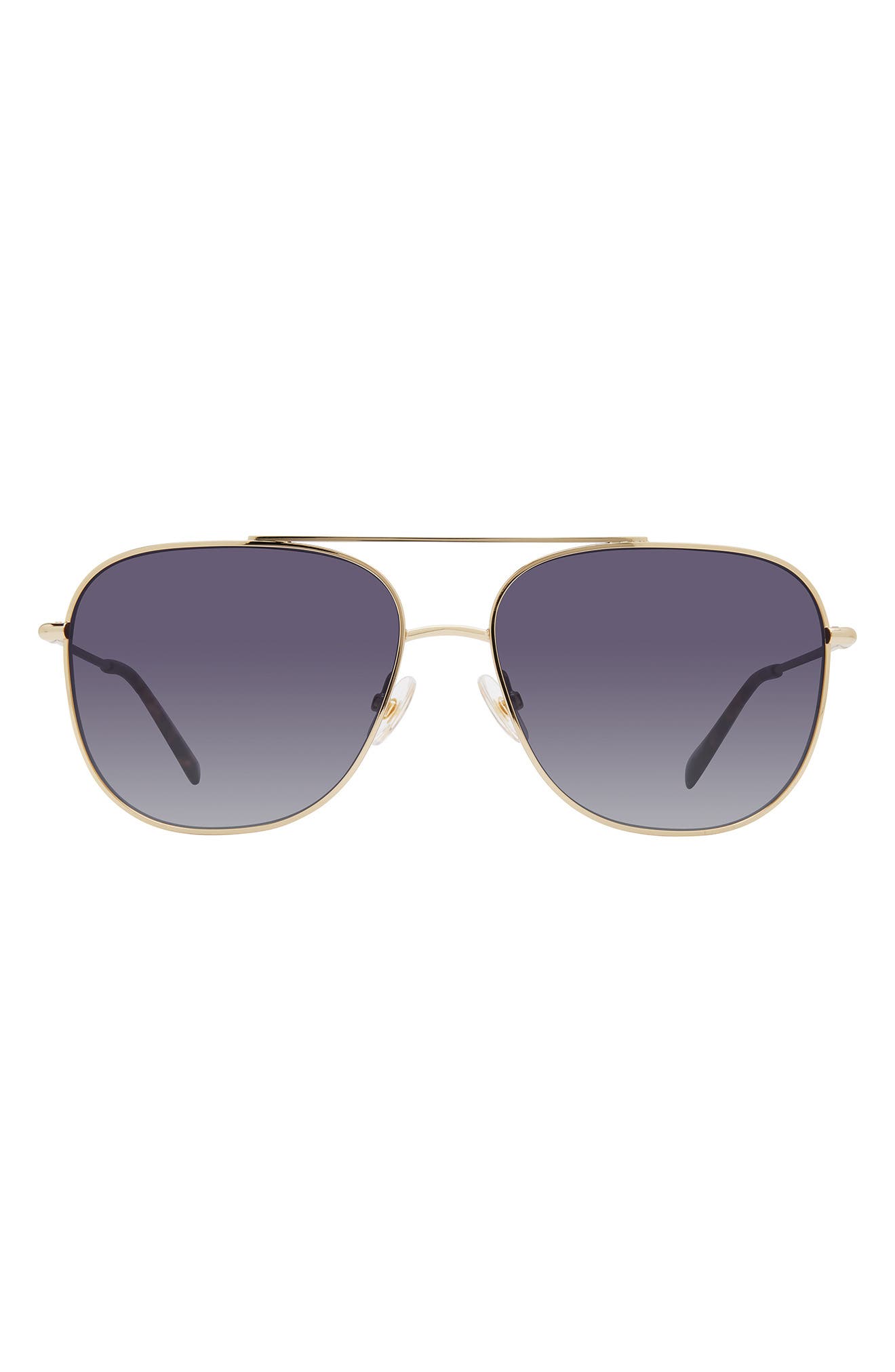 Rebecca Minkoff Lilly 56mm Gradient Aviator Sunglasses in Gold/Grey Shaded at Nordstrom