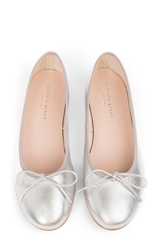 Patricia Green Skim Ballerina Flat In Silver
