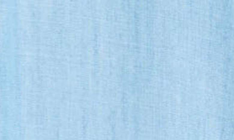 Apny Sleeveless Fringed Chambray Top In Light Indigo
