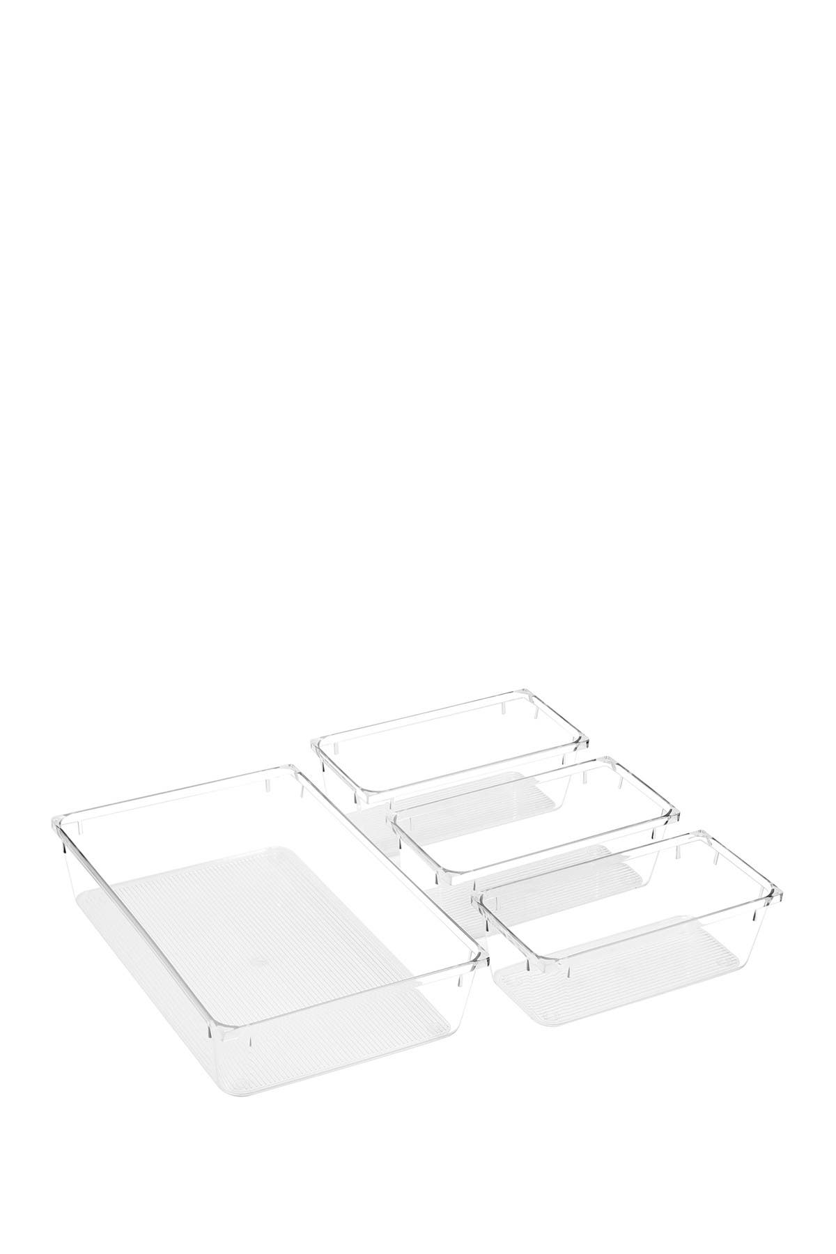 Sorbus Clear Drawer Organizer 5-Piece Set ,Clear