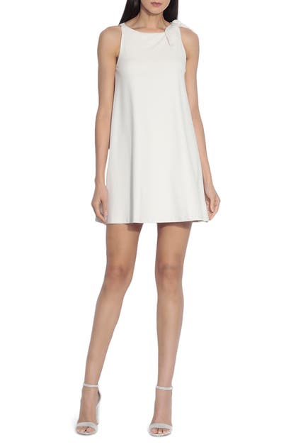 Click to view more detailed imagery on our partner's website Susana Monaco Bow Shoulder Shift Dress In Blanched Almond