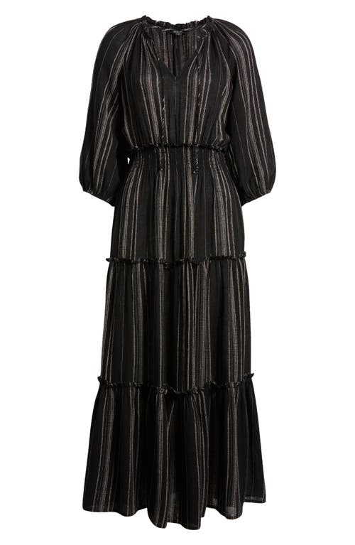 Shop Rails Caterine Stripe Tiered Linen Blend Maxi Dress In Balboa Stripe