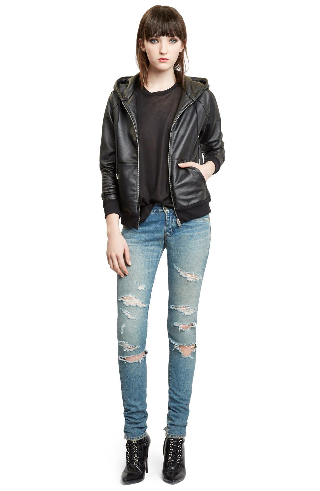 saint laurent trash denim