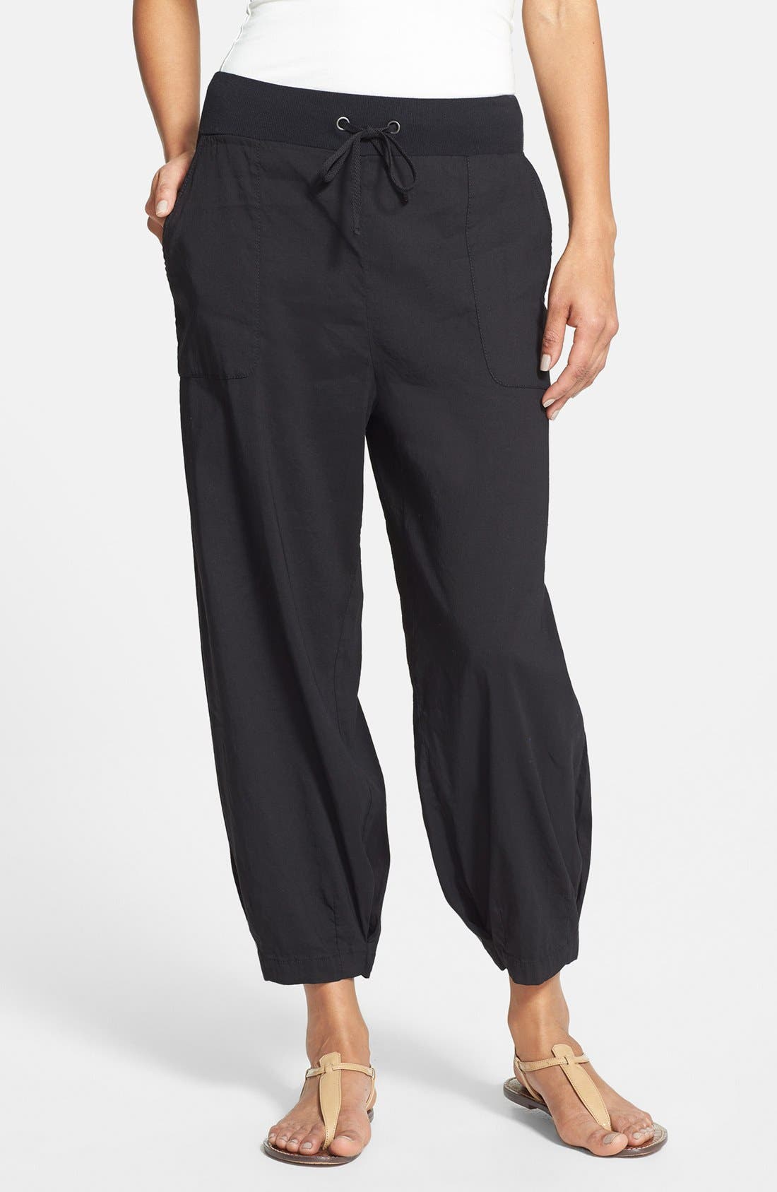 Eileen Fisher Slouchy Stretch Linen Capri Pants Nordstrom