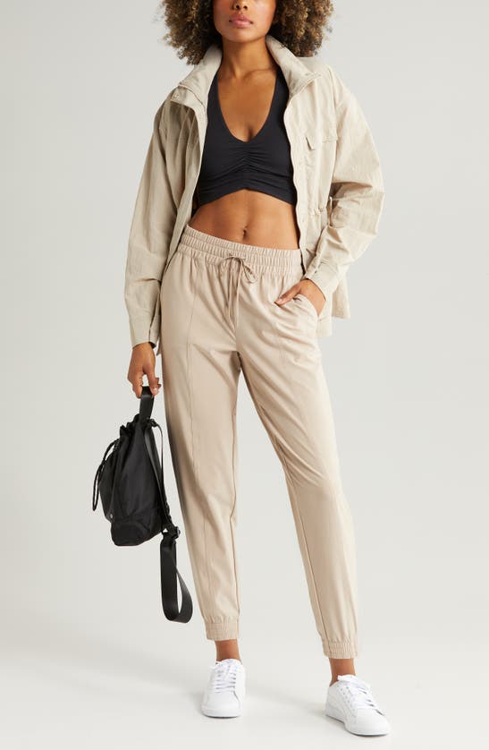 Shop Zella All Day Every Day Joggers In Tan Thread