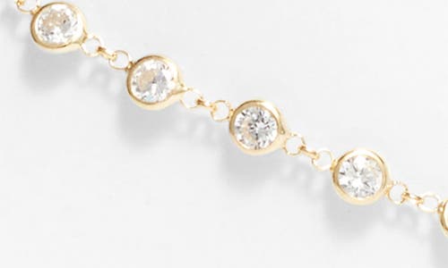 Shymi Cubic Zirconia Bezel Anklet In Gold/white
