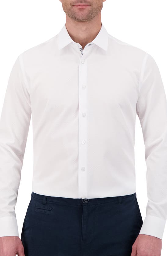 Report Collection 4-way Stretch Dress Shirt In White