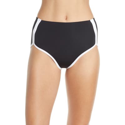L Space Cali High Waist Bikini Bottoms, Black