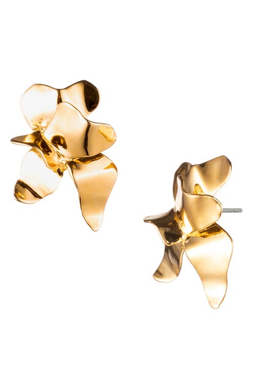 Lotus Stud Earrings in Gold