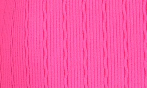Endless Rose Women's V-neck Long Sleeve Knit Mini Dress In Fuchsia