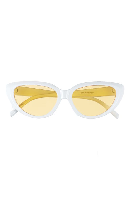 Shop Bp. 50mm Cat Eye Sunglasses In White- Yellow