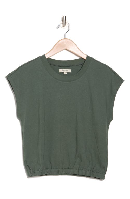 Shop Madewell Hedgehog Cap Sleeve T-shirt In Foraged Green